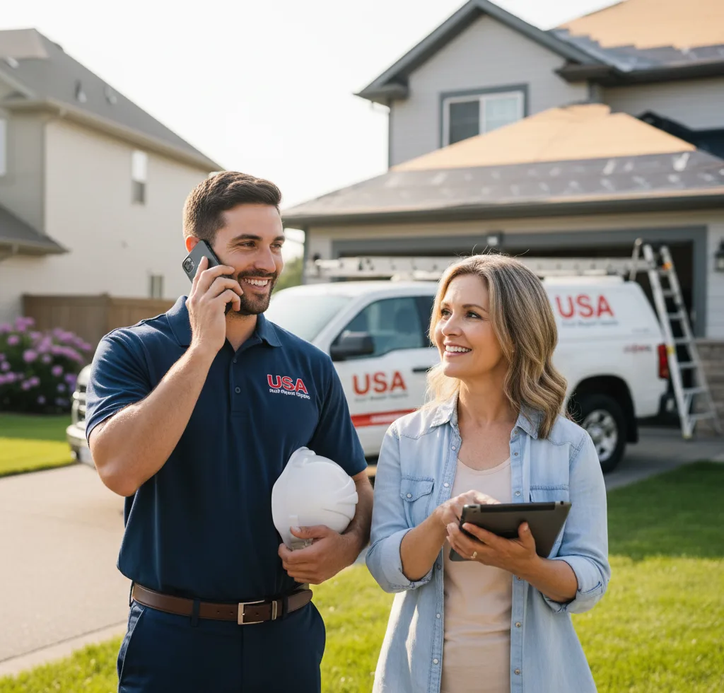 USA Roof Repair Experts customer support in Devine